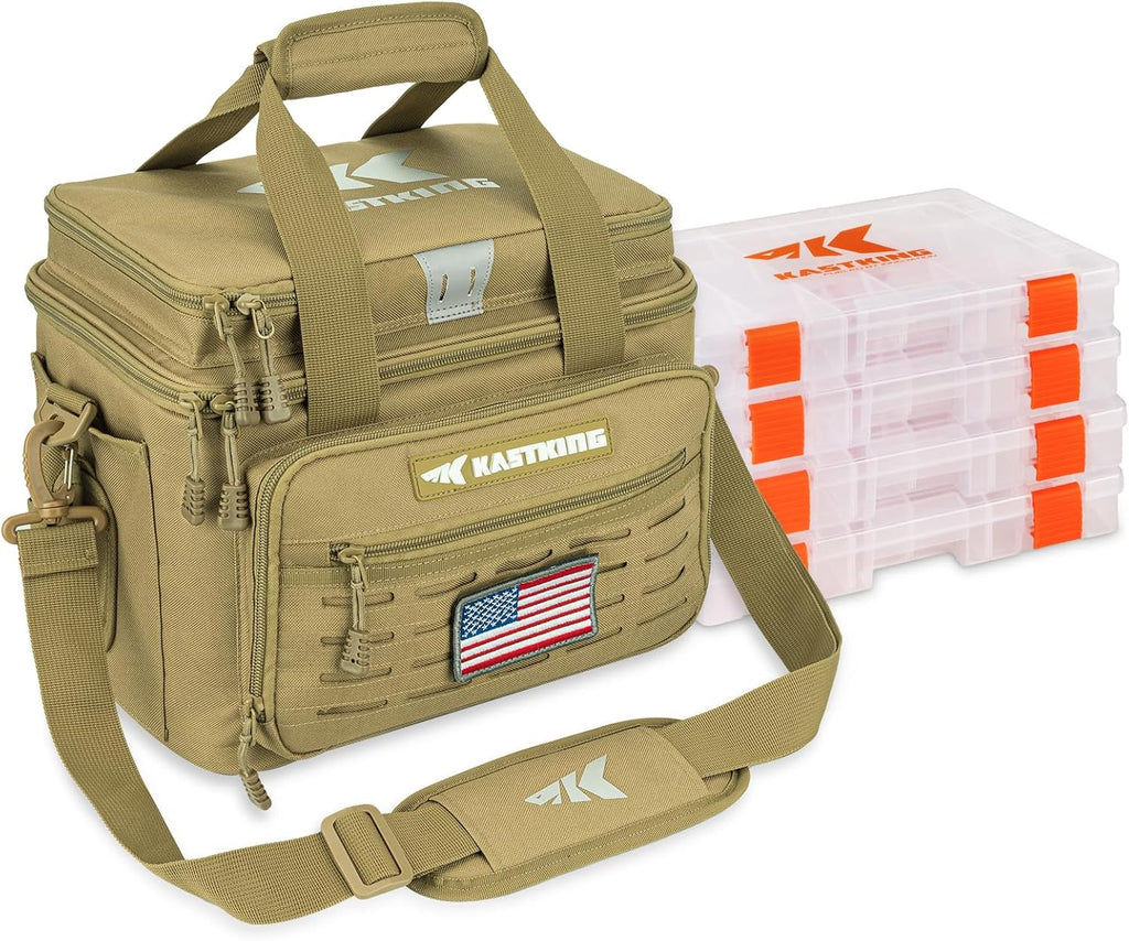 KastKing Karryall with Box Tackle Bag, Saltwater & Freshwater Gear Storage