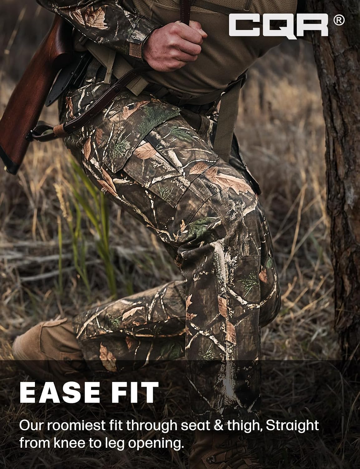 CQR Men's Tactical Pants, Water Resistant Ripstop Cargo Pants, Lightweight EDC Work Hiking Pants, Outdoor Apparel