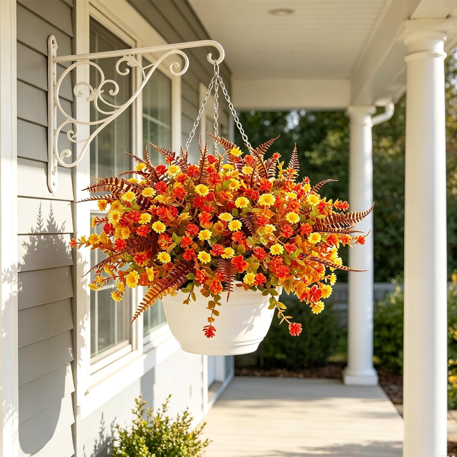 20 Bundles Artificial Fall Flowers for Outdoors Fall Decorations for Home