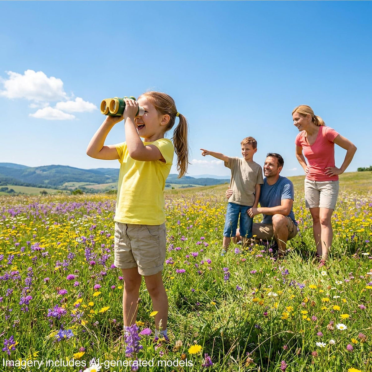 Binoculars Science Toys for Kids 3-8: Panda Look - Gift for Boys & Girls | Outdoor Adventure & STEM Educational Toy for Bird Watching, Camping, Hiking - Ages 3-8 Boys & Girls Birthday Gift