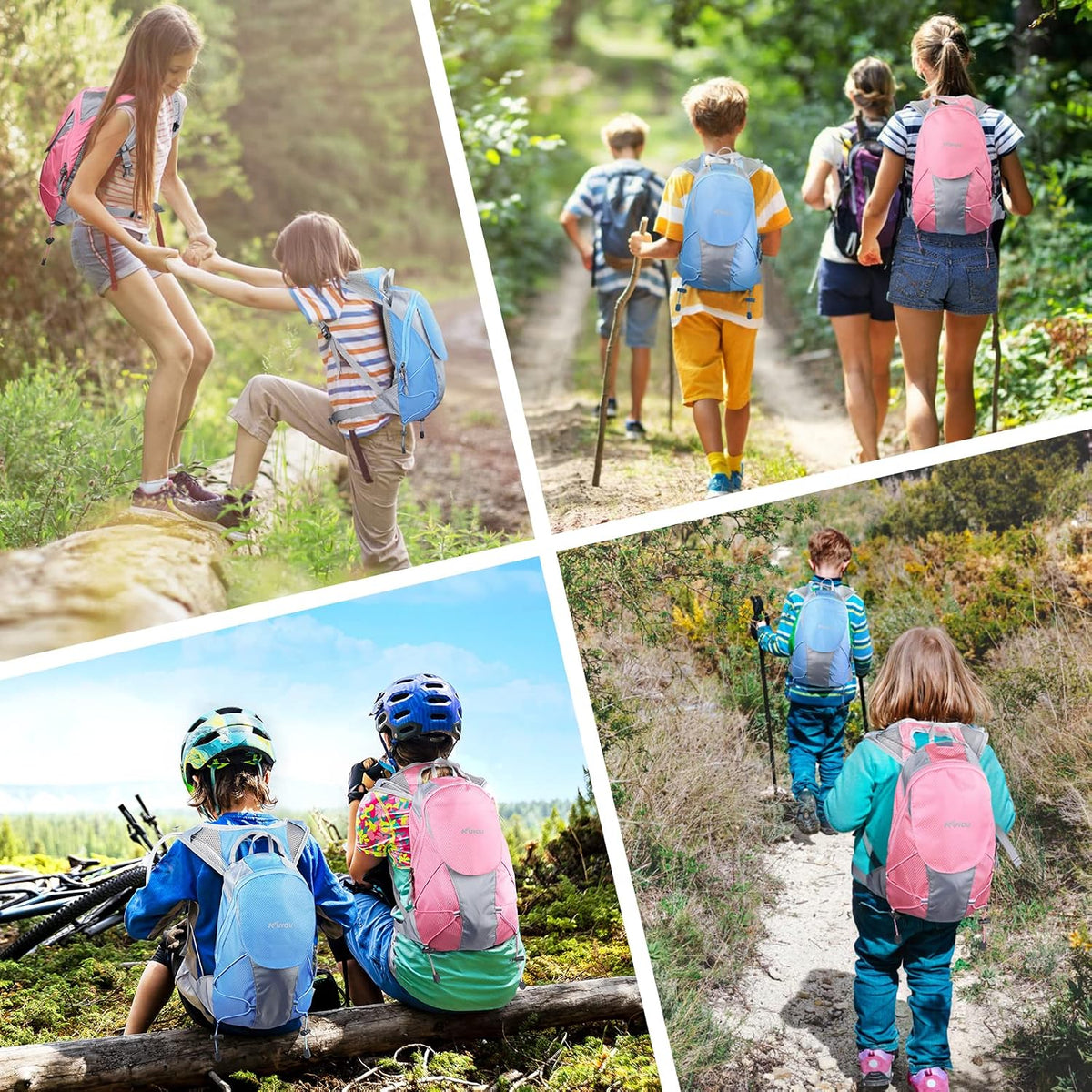 Hydration Pack for Kids Hydration Backpack with 1.5L Hydration Bladder Lightweight Insulated Water Pack for Hiking Biking Climbing Running