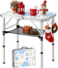 Small Folding Table 2 Foot, Lightweight Aluminum Portable Camping Table