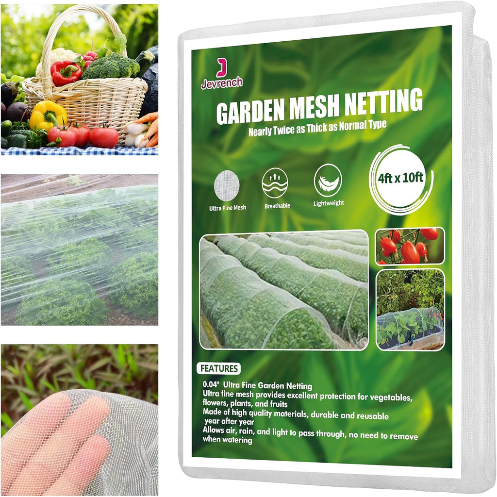 Jevrench 8 x 25 ft Garden Netting Row Cover, Ultra Fine Mesh for Plants