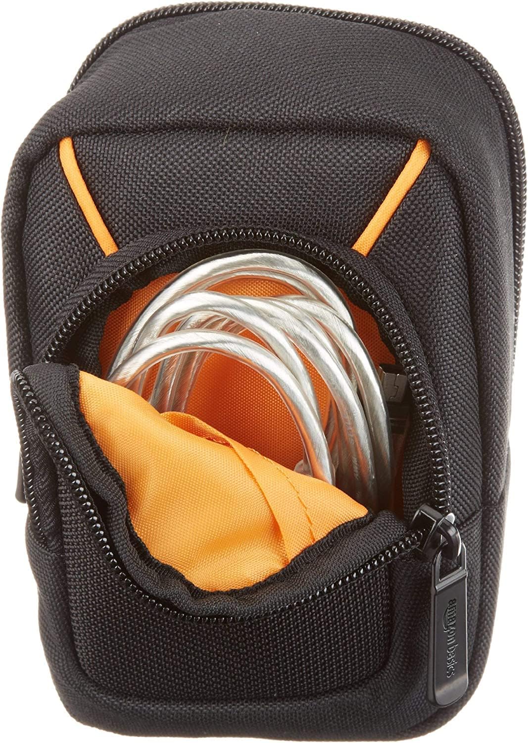 Amazon Basics Large Point and Shoot Padded Camera Case with Adjustable Shoulder Strap, Belt Loop, Interior Dimension 5.2 x 3.2 x 1 inches, Black