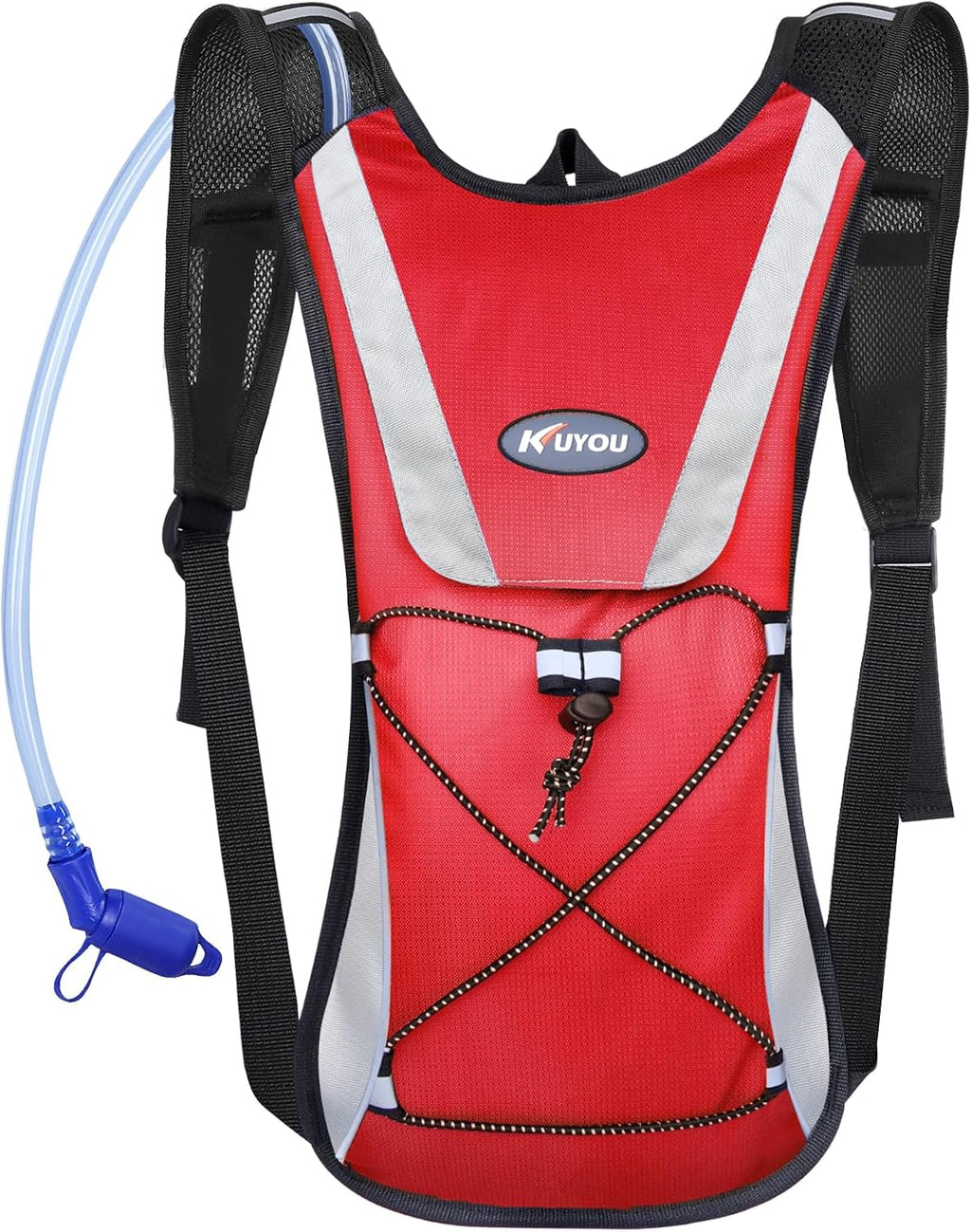 KUYOU Running Hydration Vest - Lightweight Insulated Hydration Backpack with 2L Water Bladder, Adjustable Chest Straps and Reflective Water Backpack for Running Marathon Race Hiking Cycling