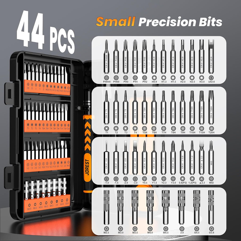 JOREST 59Pcs Small Precision Screwdriver Set with Torx T5 T6, Mini Tool Kit
