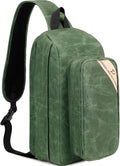 Padwa Lifestyle Green Crossbody Camera Bag - Waxed Memory Canvas Compact Camera Sling and Crossbody Bag with Fast Access,Versatile Lightweight Everyday Bag Great for Photographers Travel,Photography