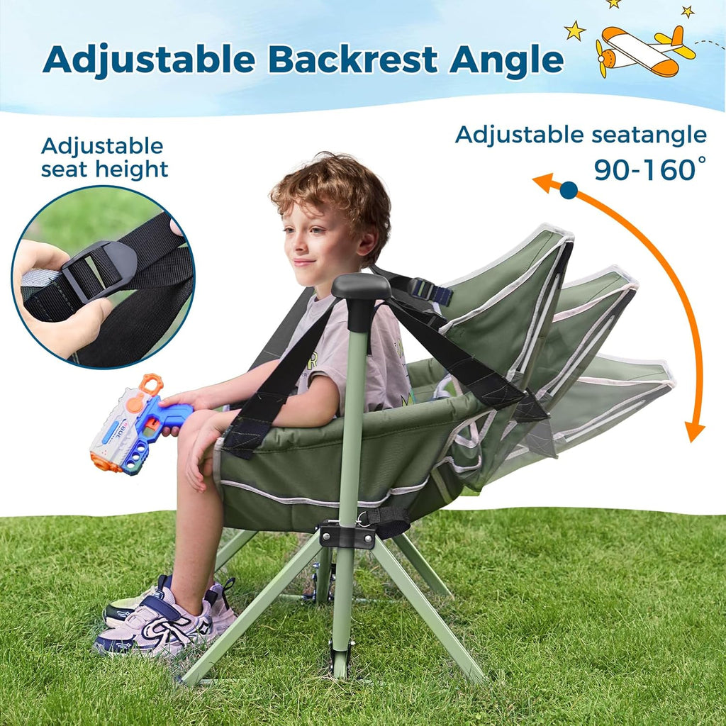 Kids Hammock Chair, Kids Camping Chair, Folding Chair, Green