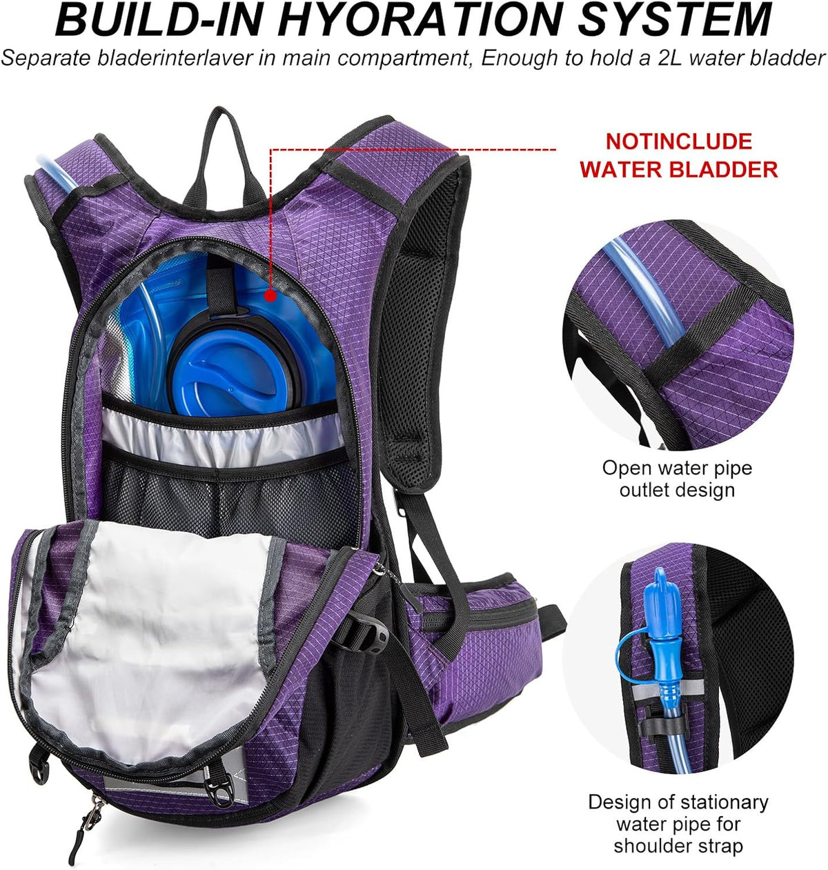 Carey STEN Hydration Backpack Cycling Bag Hiking Pack Equipped 2L Water Bag