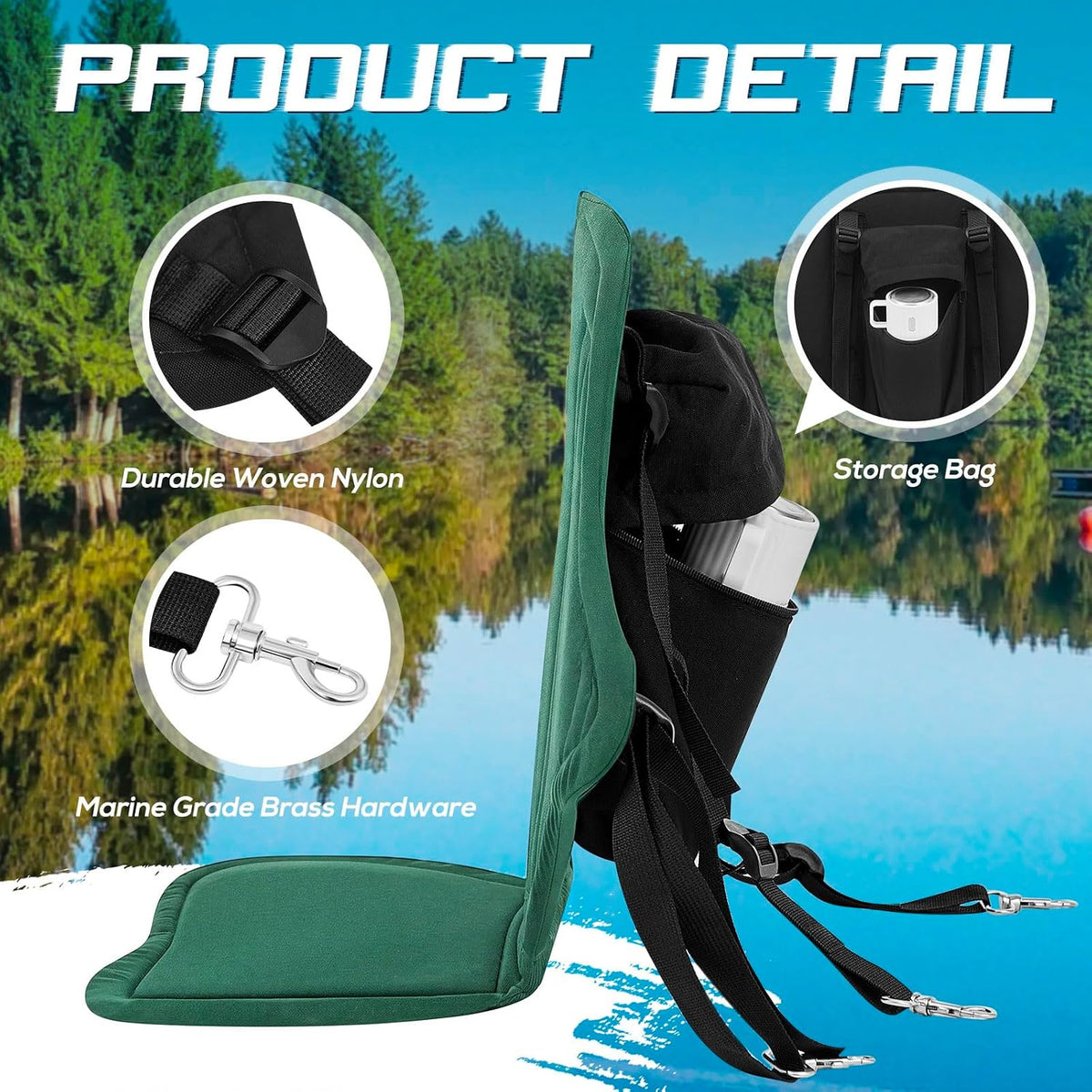 Lewtemi 2/4 Pack Padded Kayak Seat Fishing Boat Seat