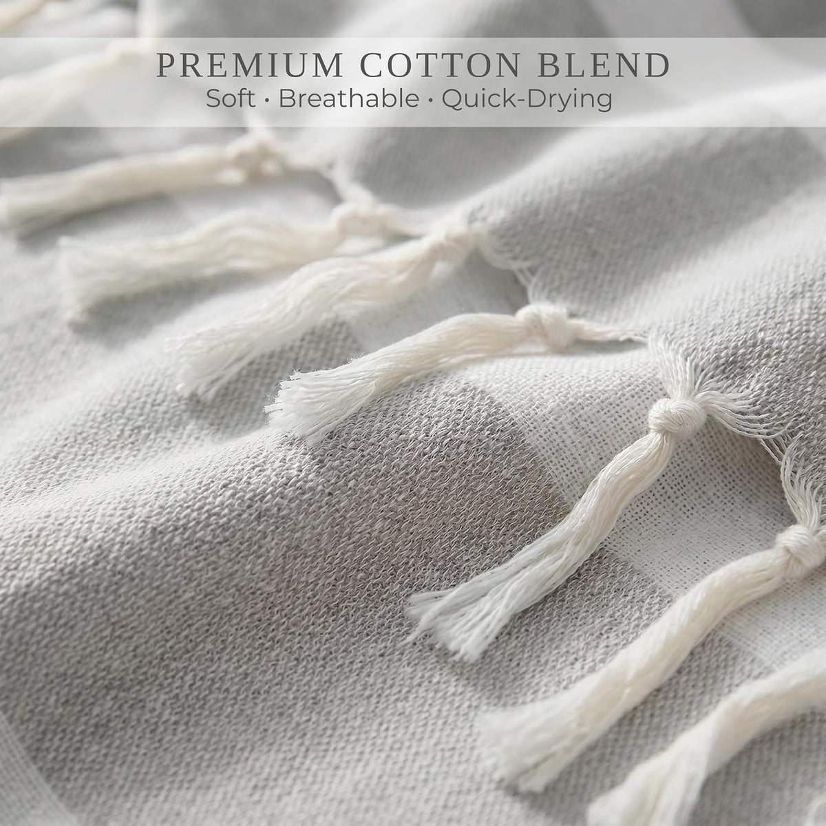 Beautiful Extra Large Beach Blanket with Tassels - Soft Turkish Towel