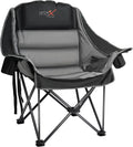 Oversized Camping Chairs with Cup Holder 500LBS, Black