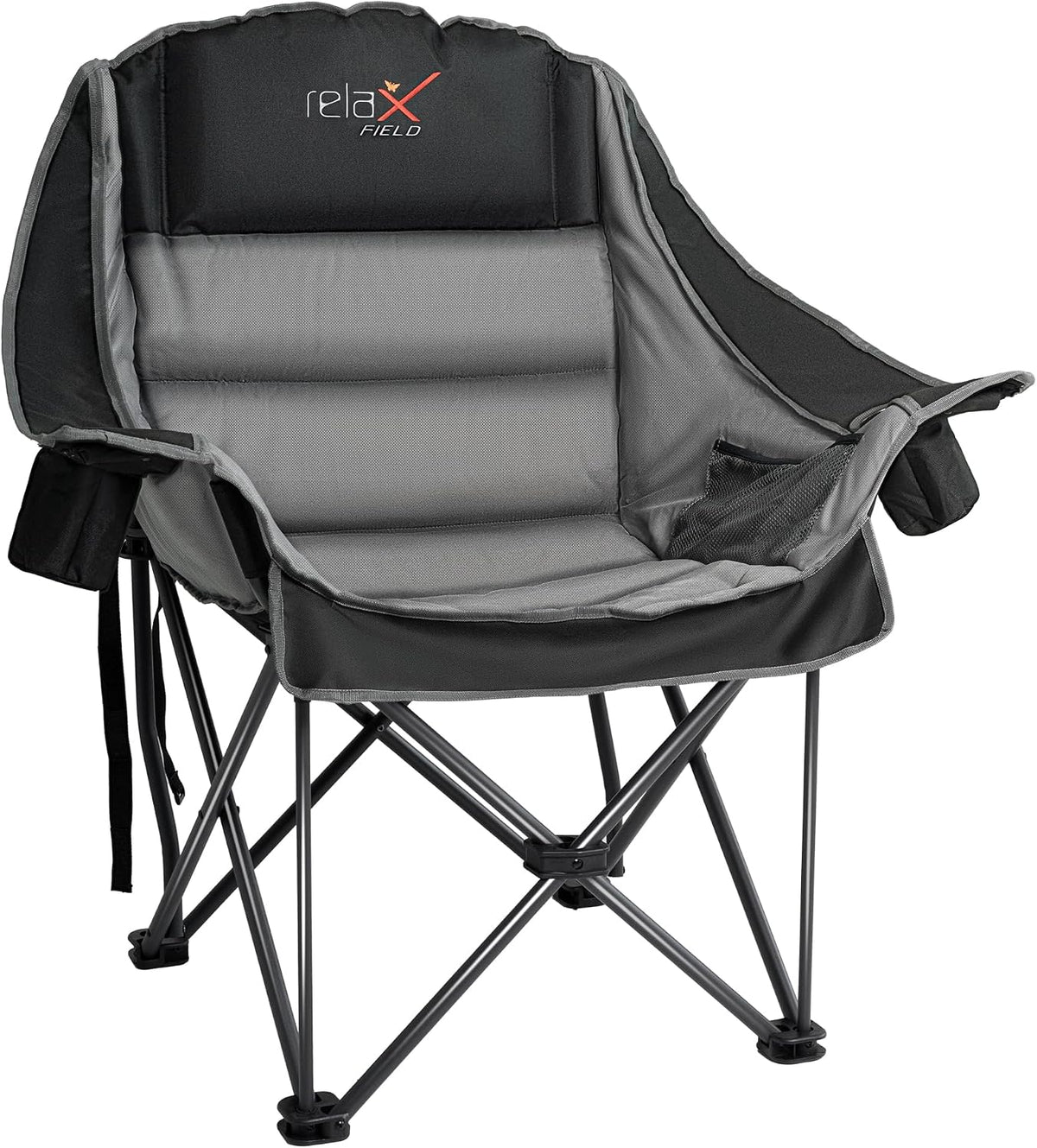 Oversized Camping Chairs with Cup Holder 500LBS, Coffee