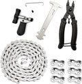 Bike Chain Tool Kit,6/7/8 Speed Bicycle Chain Repair Set,Bike Chain Breaker Tool With Hook,Chain Link Plier,6 Pairs Quick Release Chain Buckle For Road Mountain Racing Cycling Bikes（6/7/8 speed））
