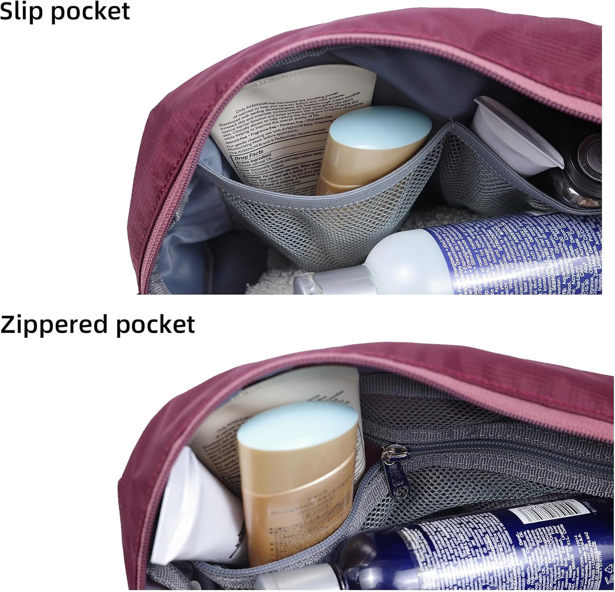 Travel Toiletry Bag For Women, 8L Large Packing Cube with Waterproof TPU Wet/Dry Compartment