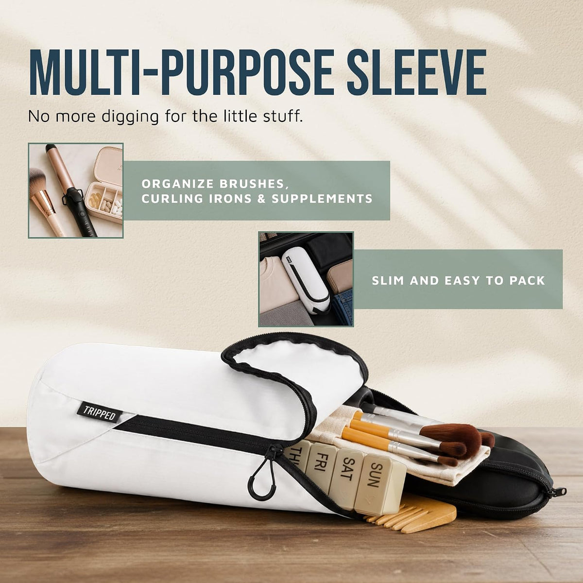 TRIPPED Travel Gear 3-Piece Travel Toiletry Bag Set