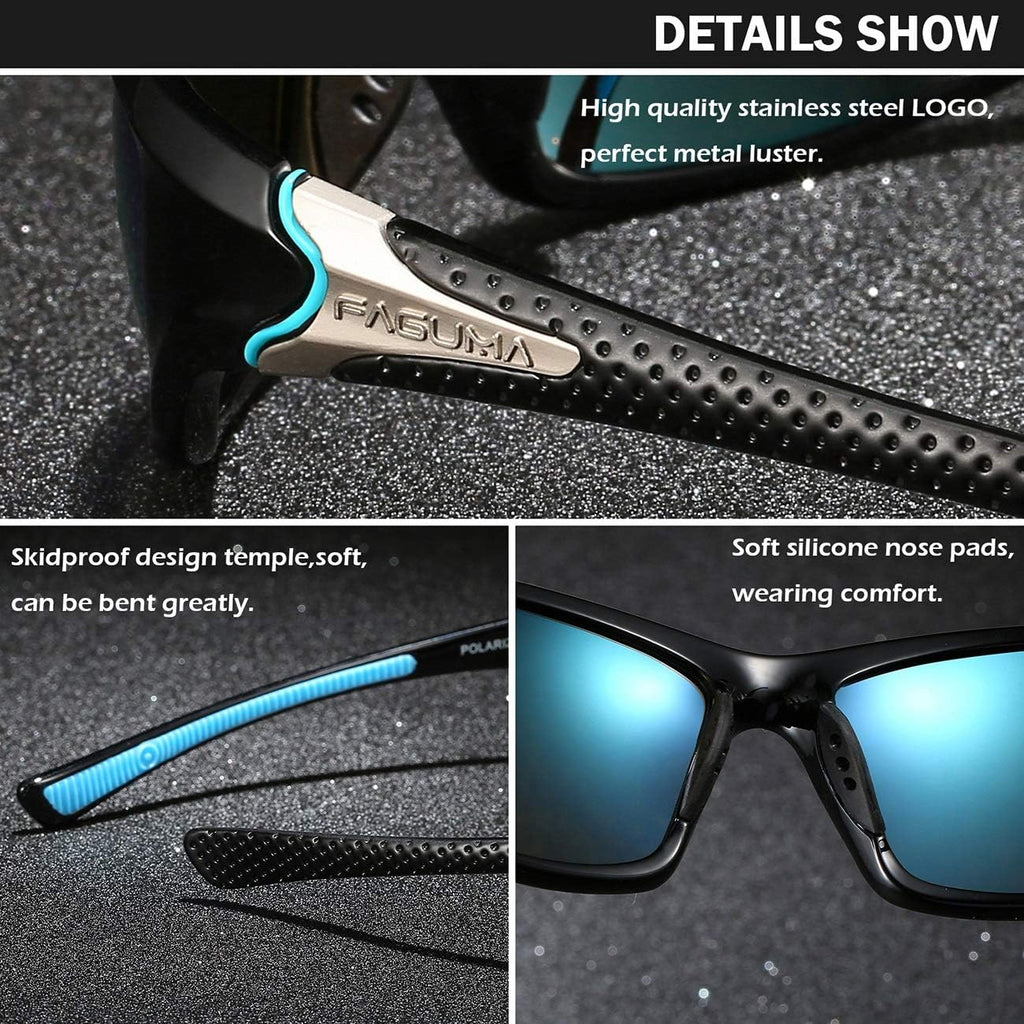 FAGUMA Sports Polarized Sunglasses For Men UV400 Protection