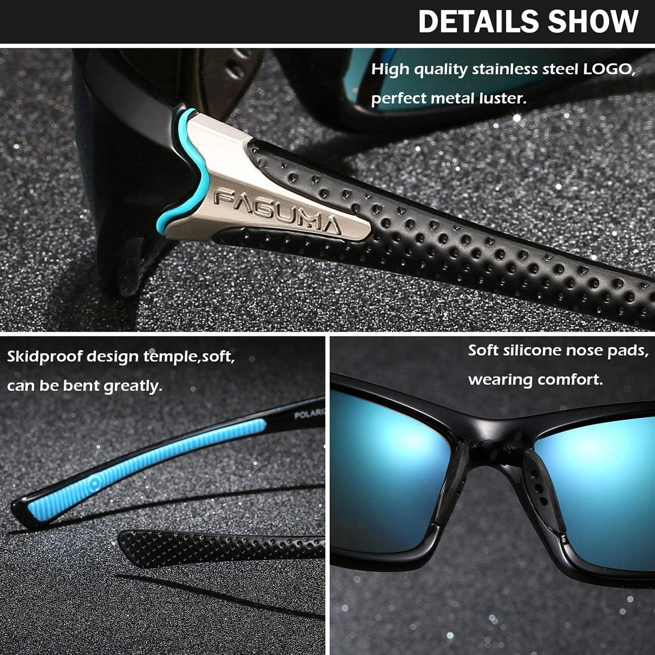FAGUMA Sports Polarized Sunglasses For Men UV400 Protection