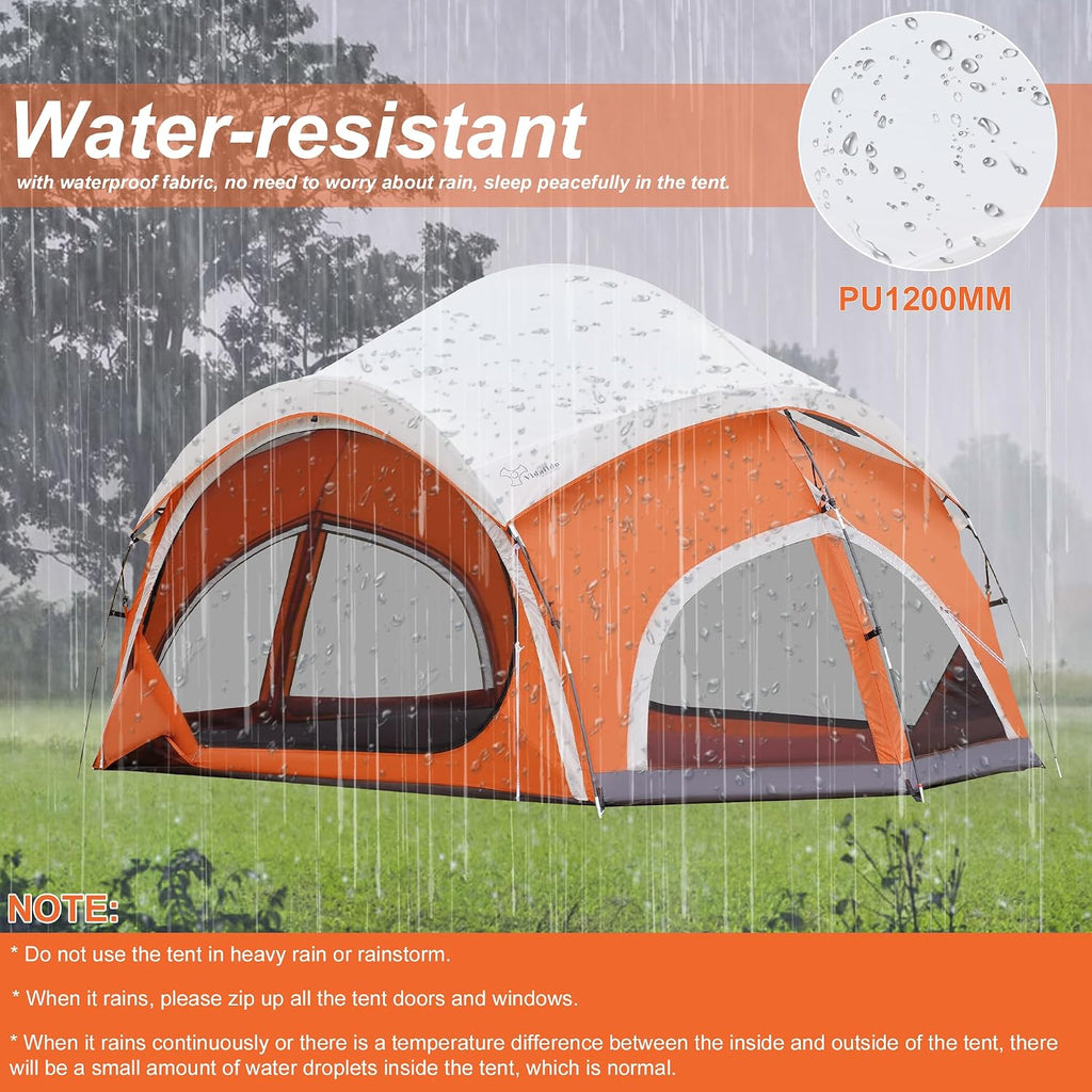 Vidalido 3-4 Person Camping Tent Easy Setup with Mesh Screen