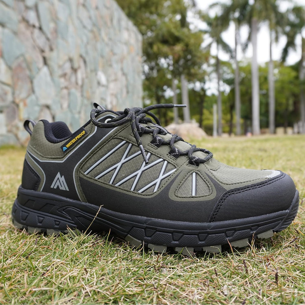Queday Mens Waterproof Lightweight Hiking Shoes