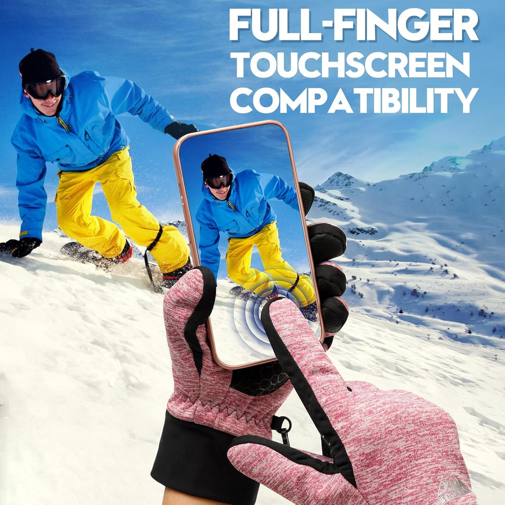 Bruvoalon Winter Gloves for Women & Men, 3M Thermal Insulation, Lycra Fabric, Touchscreen, Anti-Slip