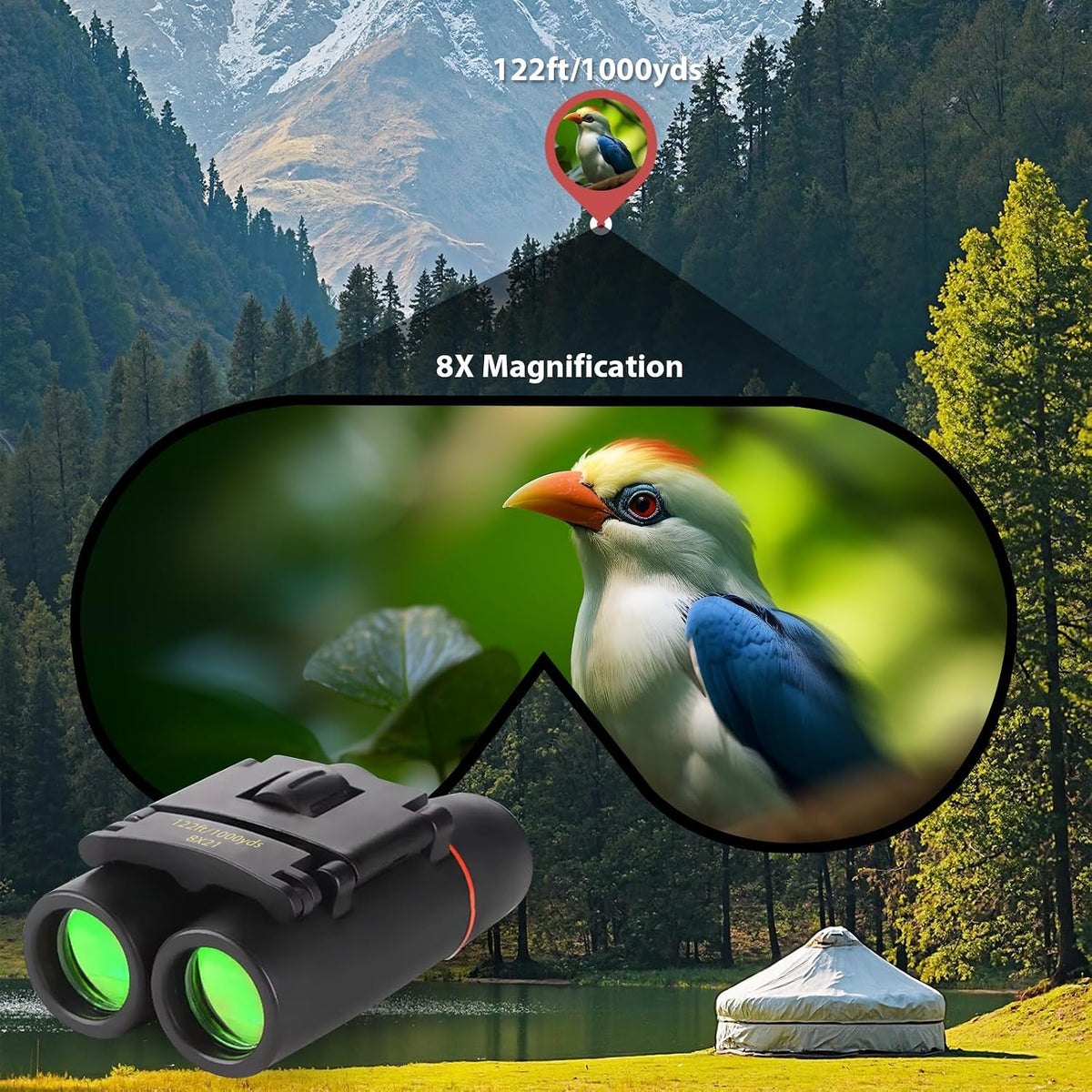 Binoculars for Adults and Kids, High Powered Compact Binoculars