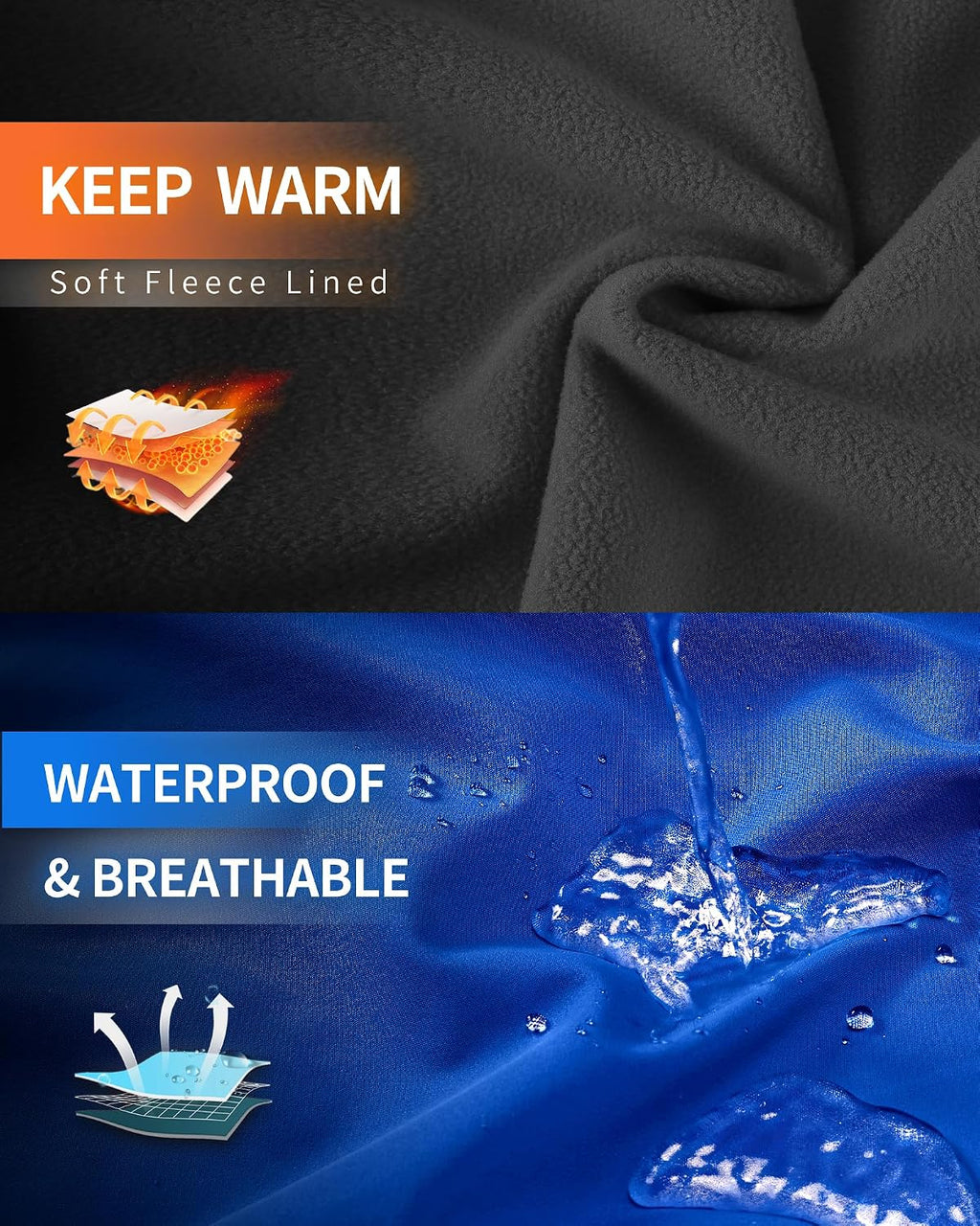Outdoor Ventures Women's Softshell Jacket Fleece Lined Waterproof Rain Coat