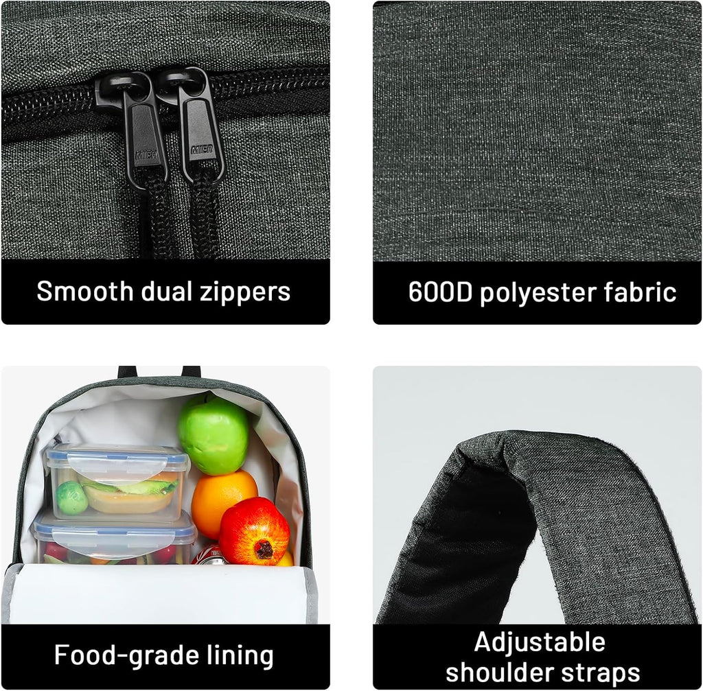 MIER Insulated Backpack Cooler Small Lunch Bookbag for Women Men