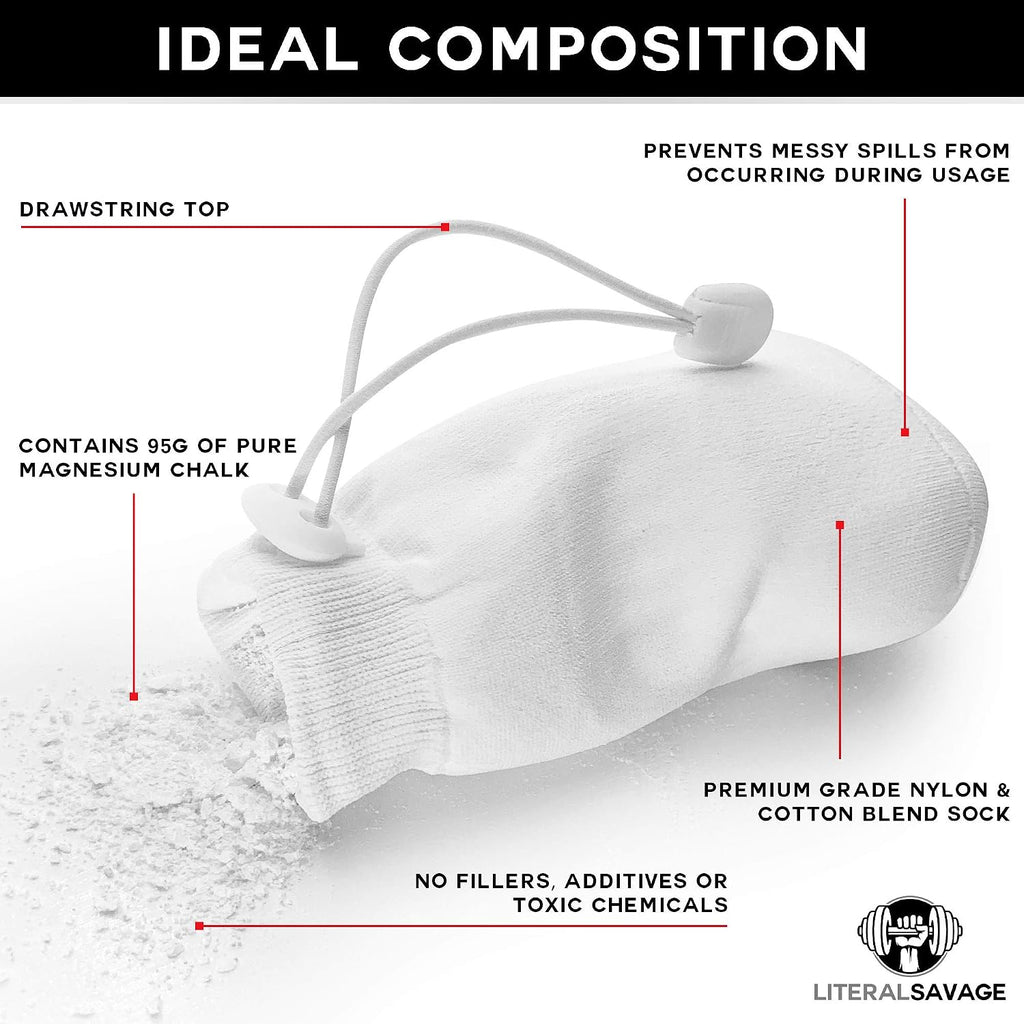 No Mess Climbing Chalk Ball for Lifting, Climbing, Gymnastics & Crossfit – Refillable Chalk Ball with Pure Magnesium Carbonate for Dry Hands & Better Grip – 2.3 oz