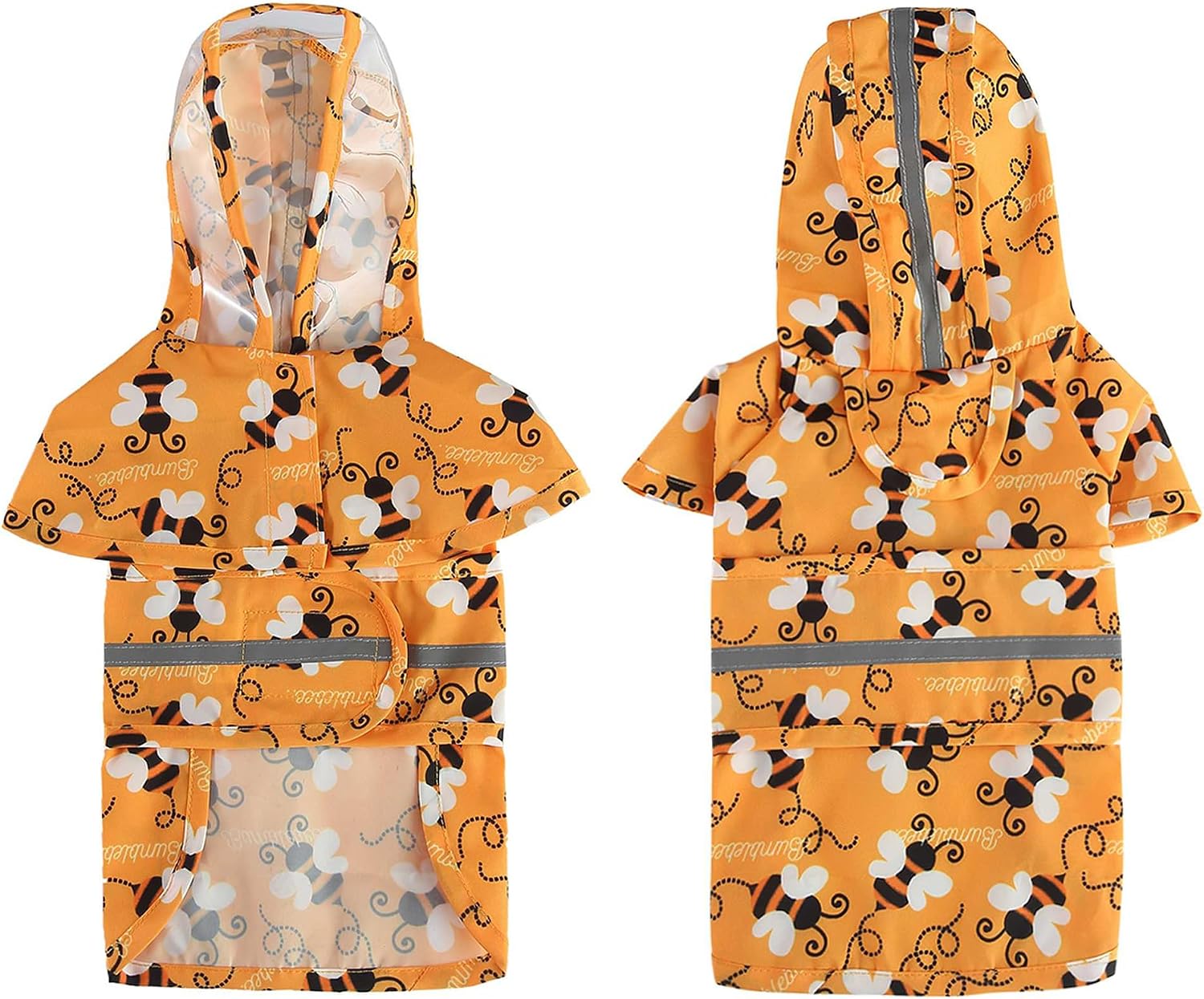 Dog Raincoat Hooded Reflective Waterproof Slicker Poncho