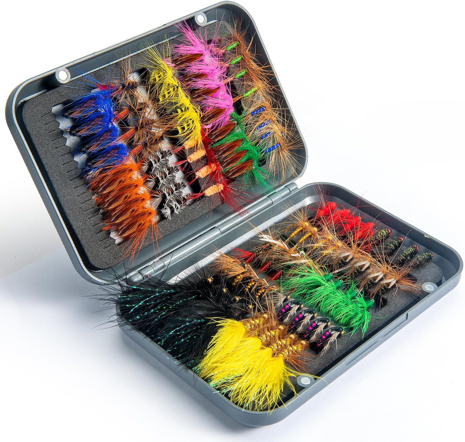80 pcs YDIUDL 3rd Gen Fly Fishing Flies Kit, Hand-Tied Dry Flies