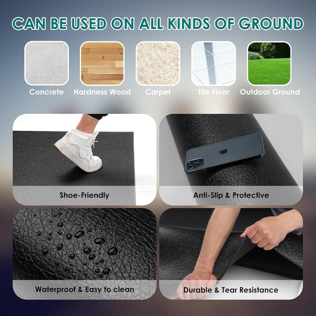 BesWin Large Exercise Mat, 8' x 6'/8' x 4'/6' x 4' (6mm/8mm)