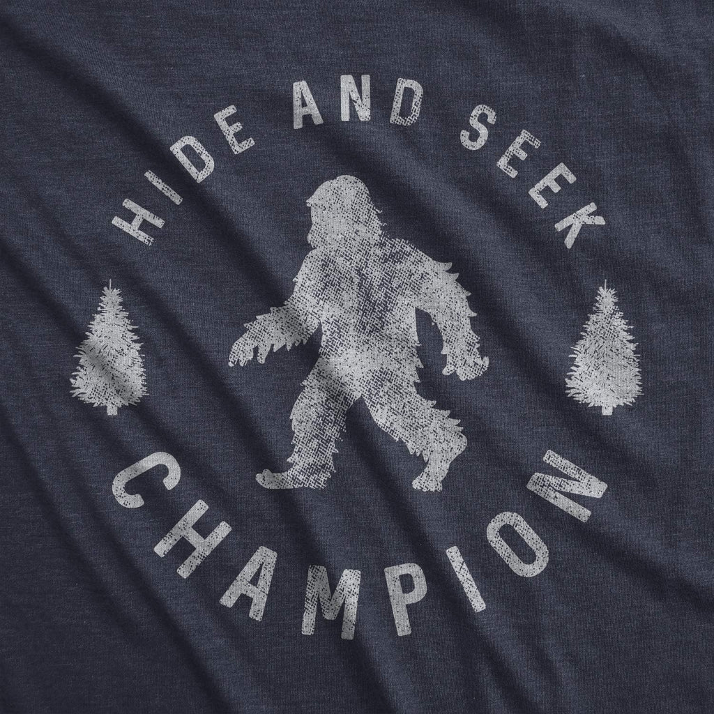 Crazy Dog T-Shirts Hide and Seek Champion Funny Bigfoot Graphic Tee