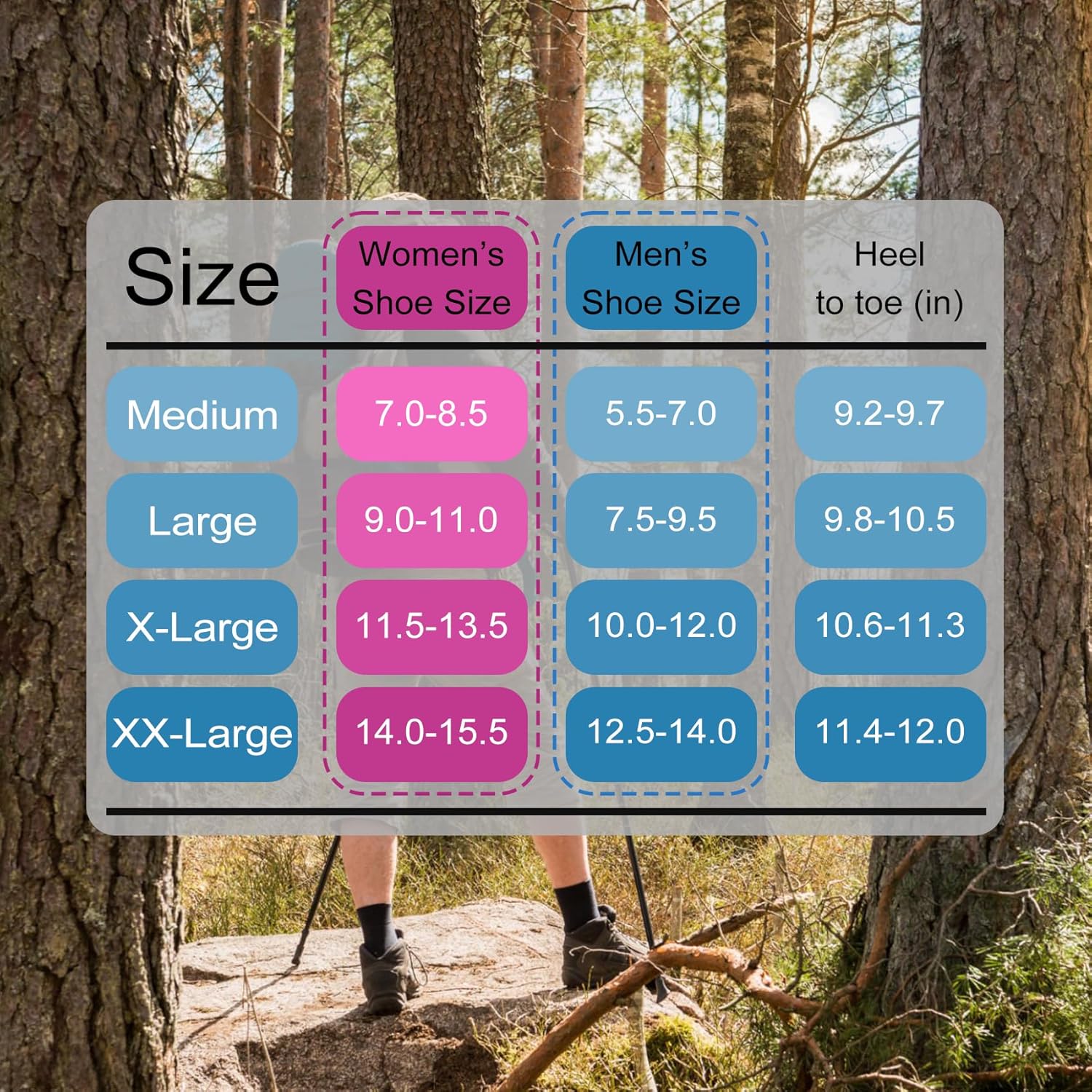 CWVLC Crew Hiking Socks, Cushion, Moisture Wicking, Arch Compression Boot Socks