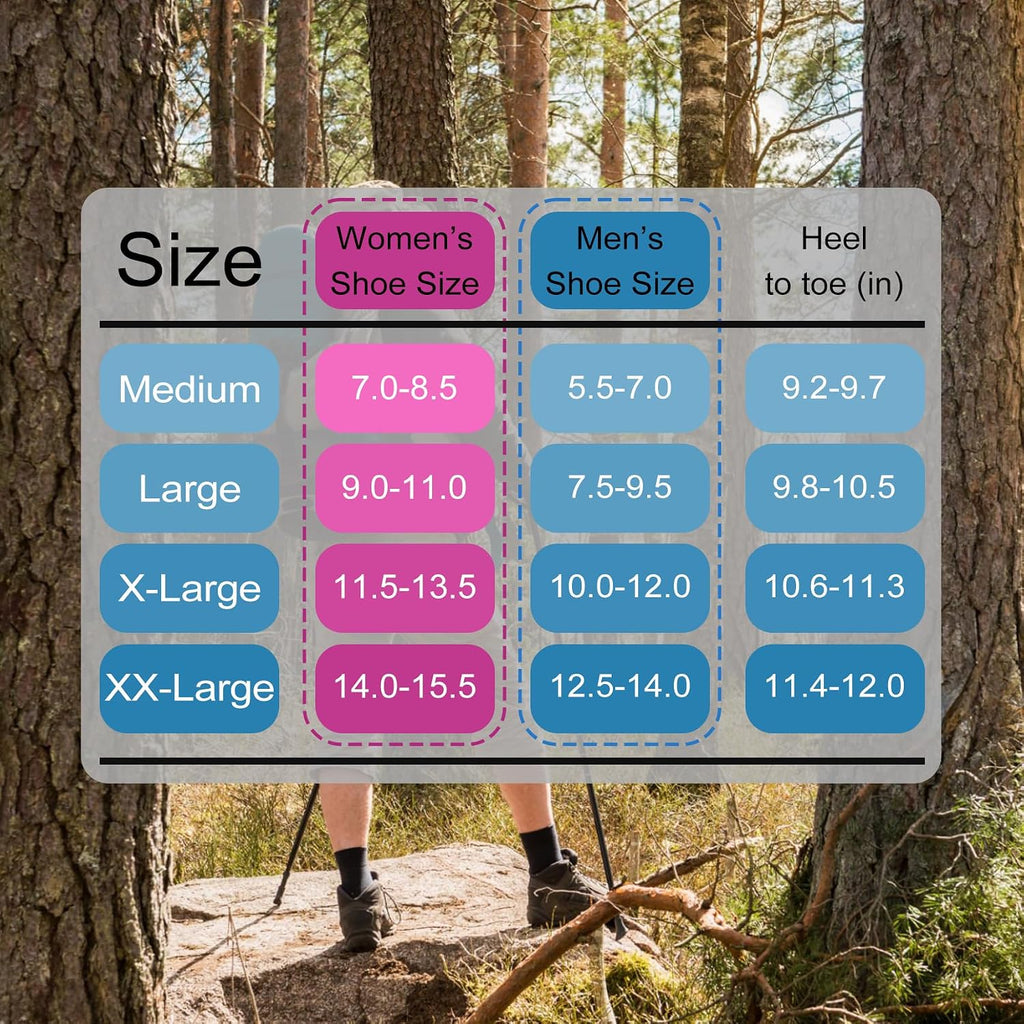 CWVLC Crew Hiking Socks, Cushion, Moisture Wicking, Arch Compression Boot Socks