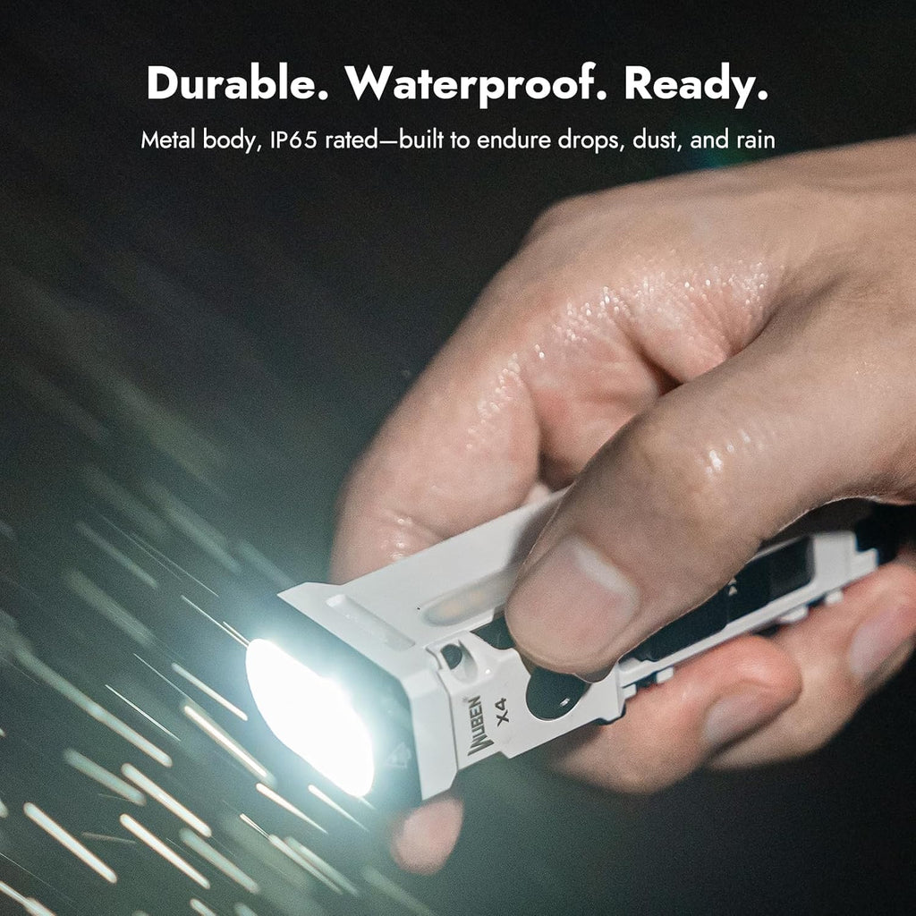 WUBEN X4 Flashlight Rechargeable,Compact EDC Light with RGB Lighting