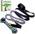 LOOBANI Outdoor Bungee Tug Toy, Interactive Tree Hanging Dog Toys, Black