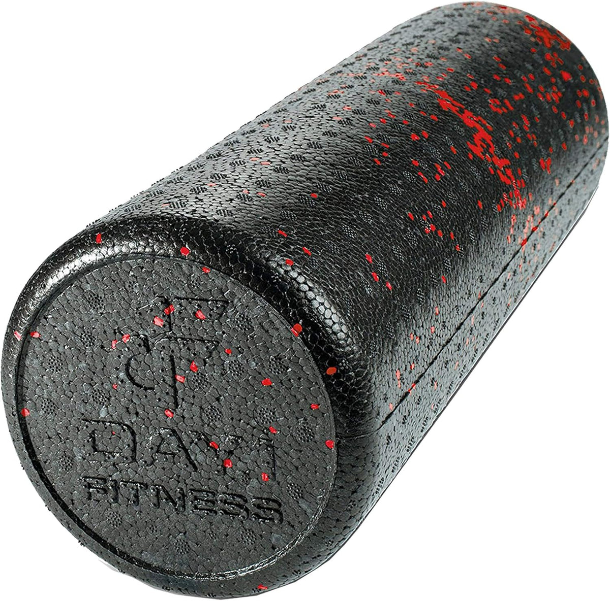 Day 1 Fitness High Density Muscle Foam Rollers - Sports Massage Rollers for Stretching, Physical Therapy, Deep Tissue, Myofascial Release - Ideal for Exercise and Pain Relief - Solid Black, 12"