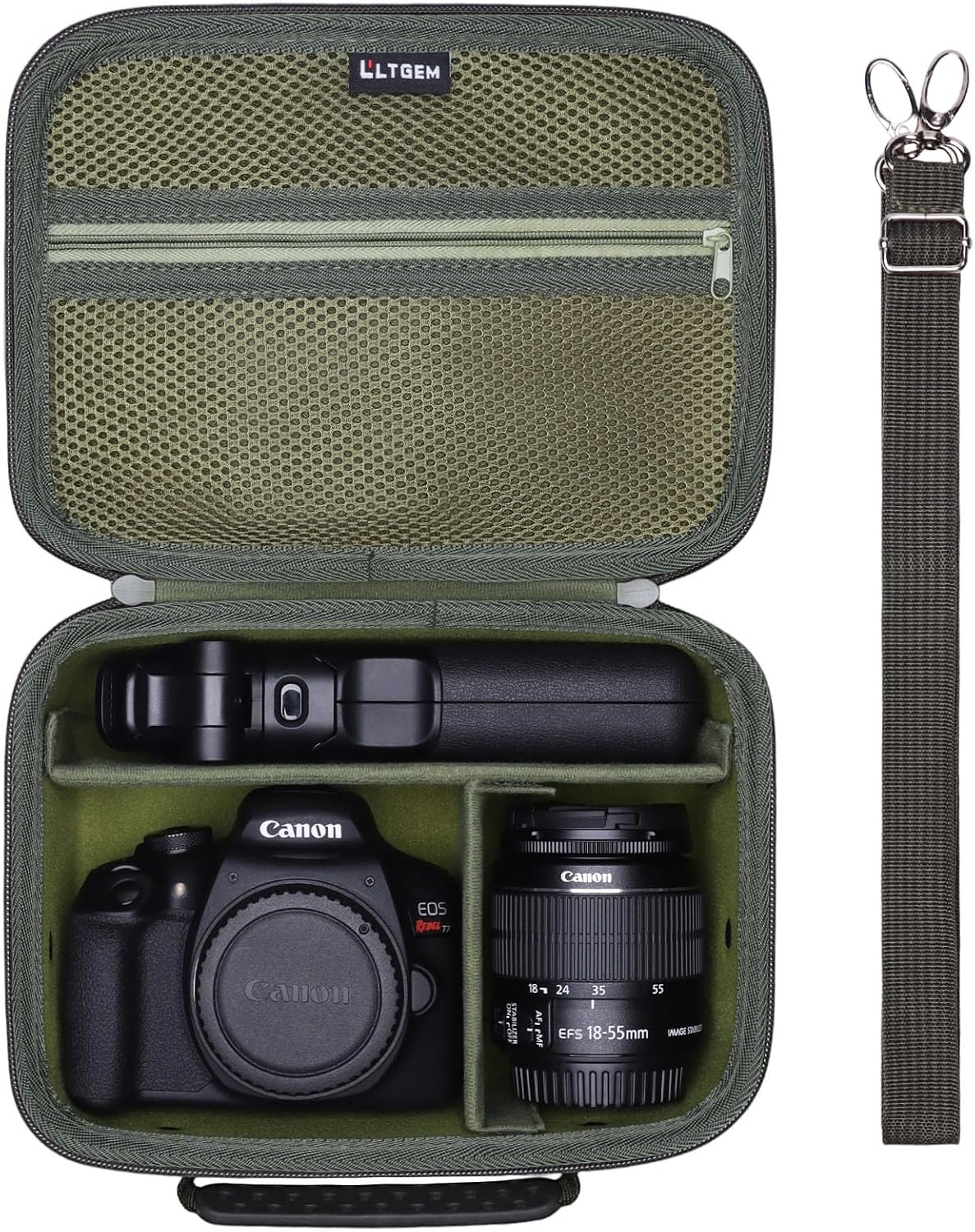 Small Camera Case Bag for Canon EOS Rebel T7/R50//R100 DSLR Camera Green