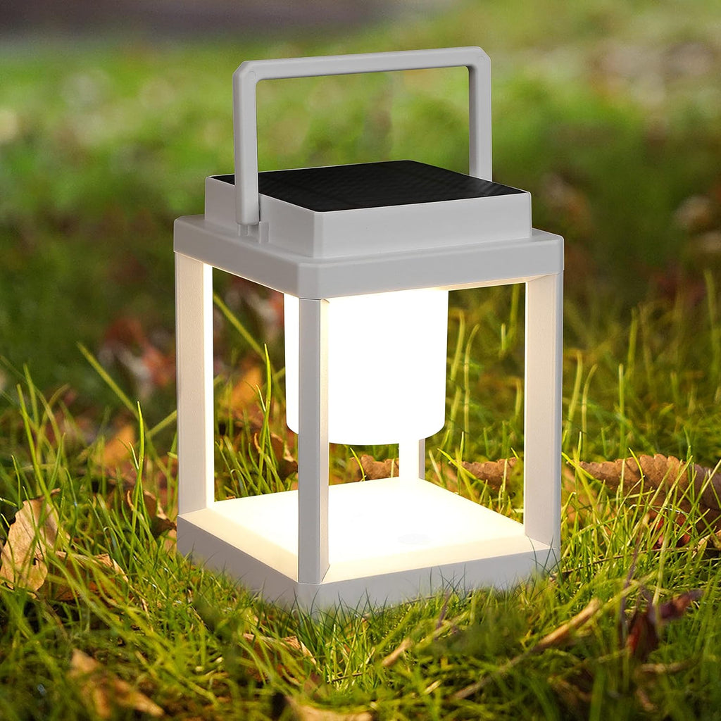 Outdoor Table Lamp, Brightness LED Nightstand Lantern, Portable Rechargeable Solar Lamp Waterproof, Touch Control Outdoor Lamps Cordless Lights Decorative for Patio/Walking/Reading/Camping