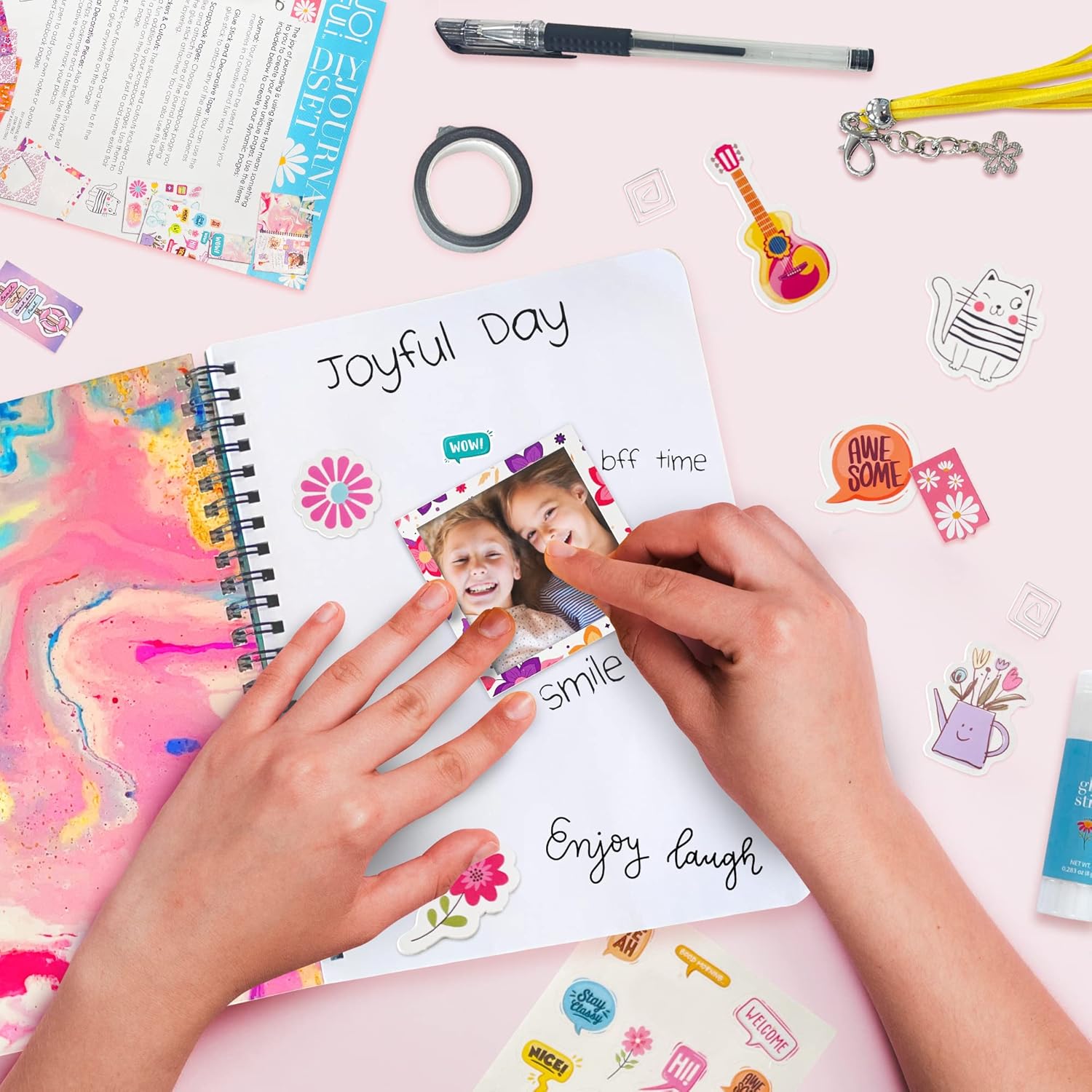JOiFULi DIY Journal Set for Girls Gifts Ages 8 9 10 11 12 13 Years Old and Up