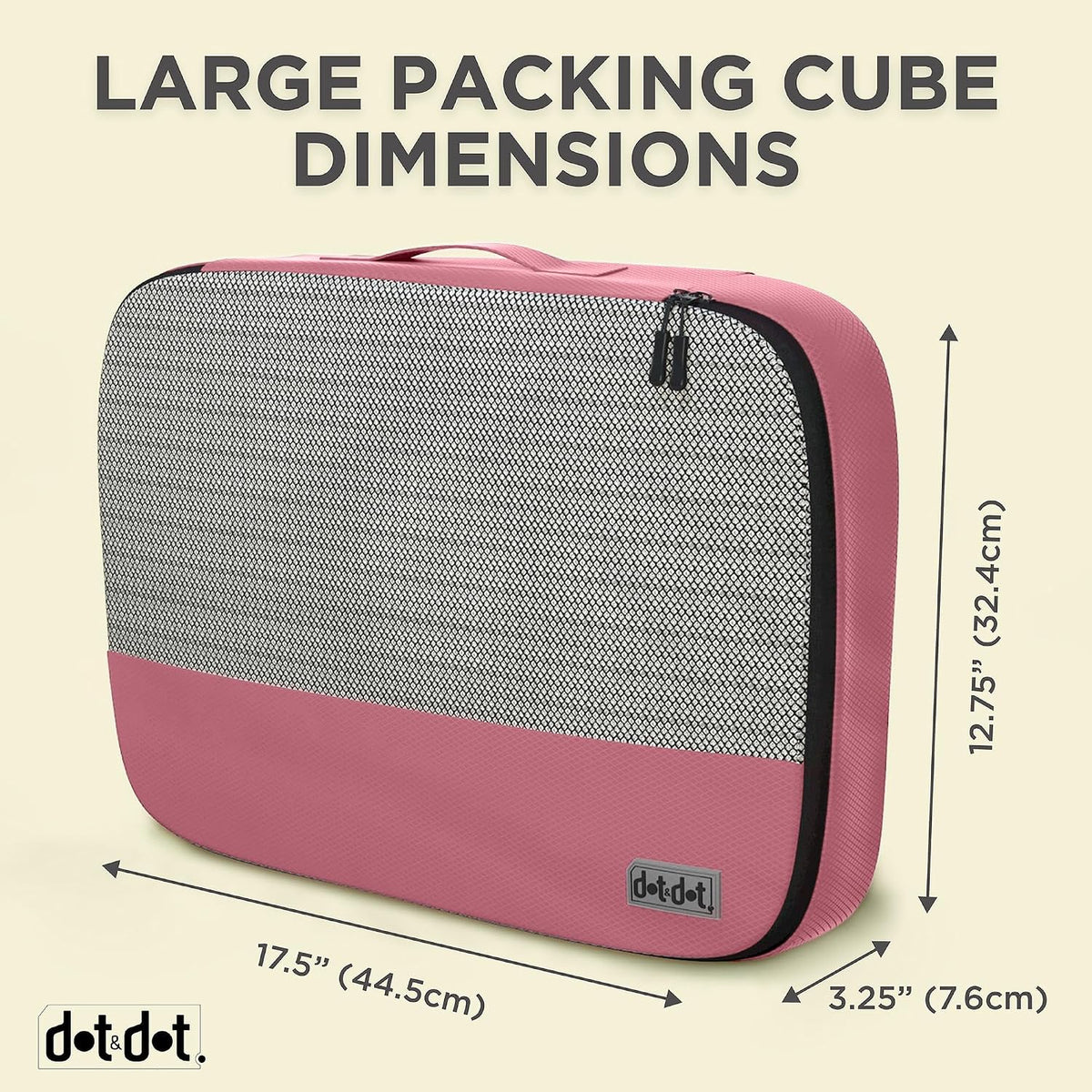 Large Packing Cubes for Travel - 5pc Packing Cubes for Suitcases - Lightweight Luggage Organizer Bags (Non-Compression)