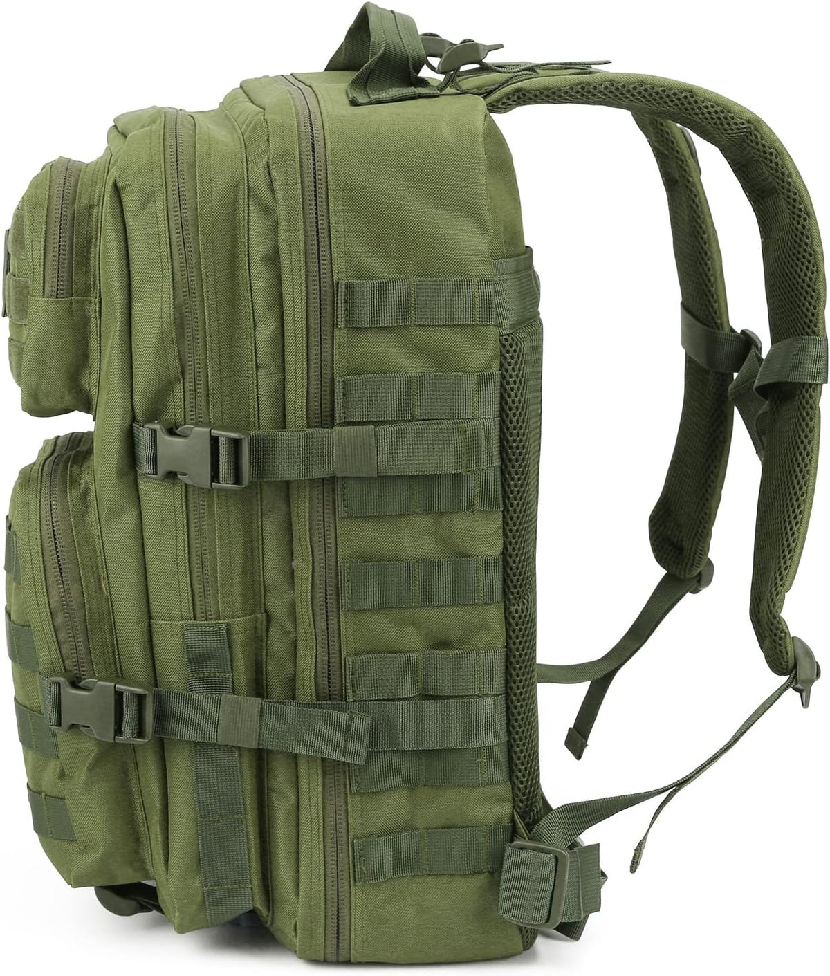 REEBOW GEAR Military Tactical Backpack for Men Large Army 3 Day Assault Pack Molle Hiking Daypack Bag (Green)