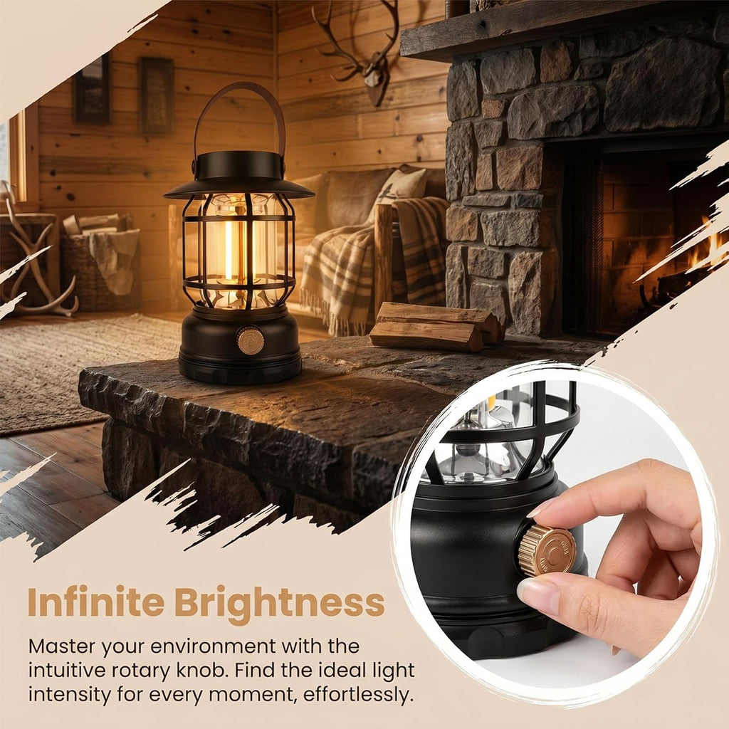 Rechargeable Camping Lights, 2-in-1 Solar Lanterns Outdoor Waterproof with Flashlight Mode, Collapsible Portable LED Camping Lantern for Camping Tent Hurricanes Power Outages Storm Indoor Outdoor