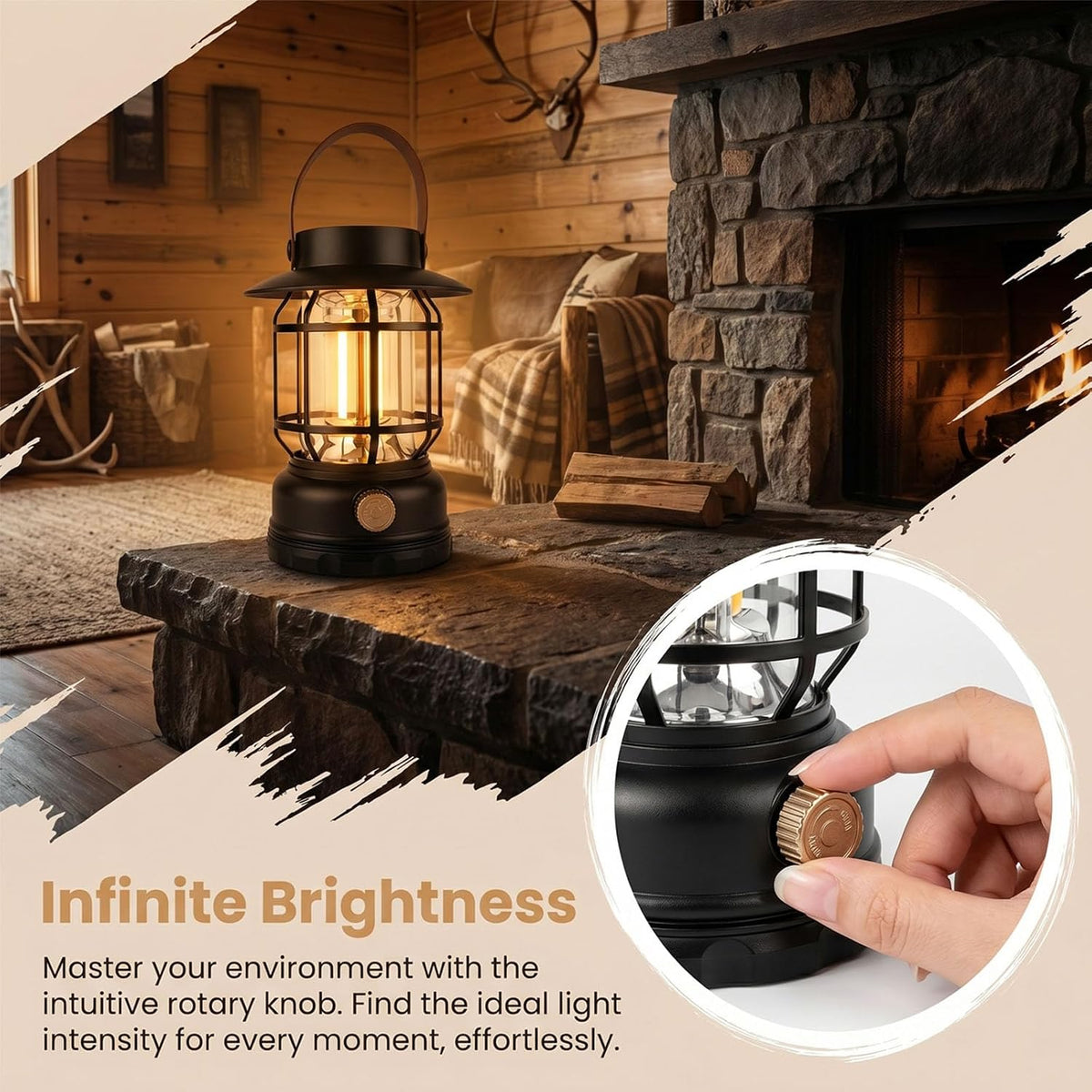 Rechargeable Camping Lights, 2-in-1 Solar Lanterns Outdoor Waterproof with Flashlight Mode, Collapsible Portable LED Camping Lantern for Camping Tent Hurricanes Power Outages Storm Indoor Outdoor