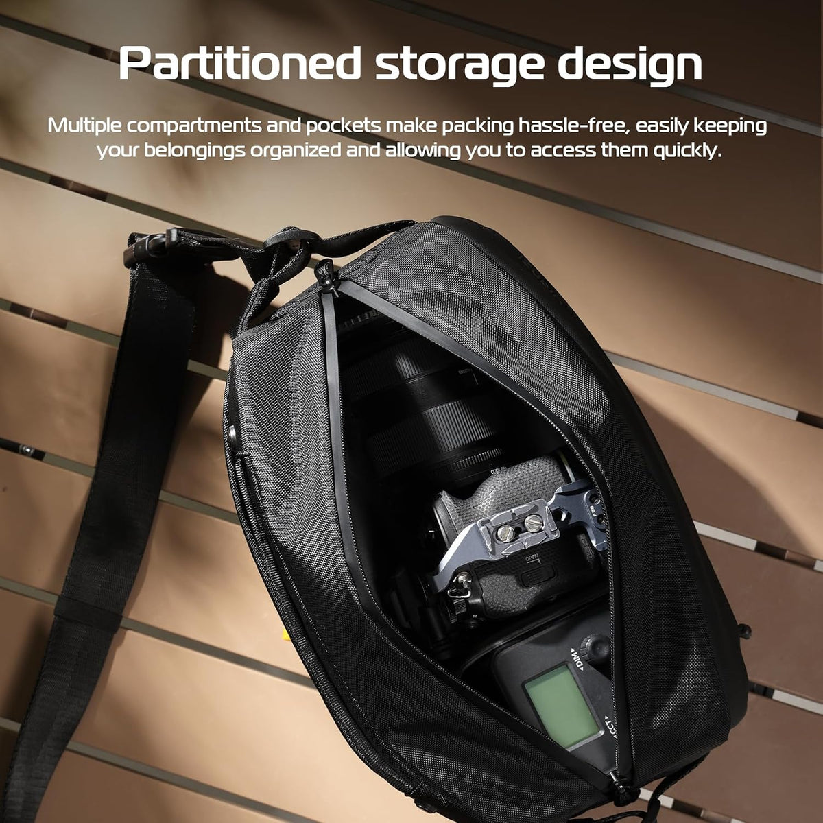 ULANZI 10L Camera Sling Bag, Water-Resistant Camera Case with Tripod Holder