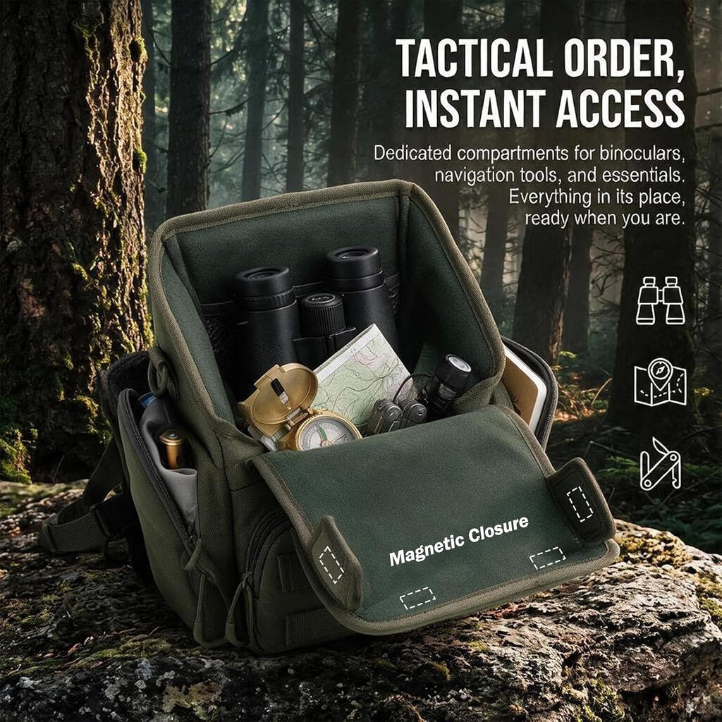 Binocular Harness Chest Pack - Bino Harness Hunting Chest Rig with Pocket