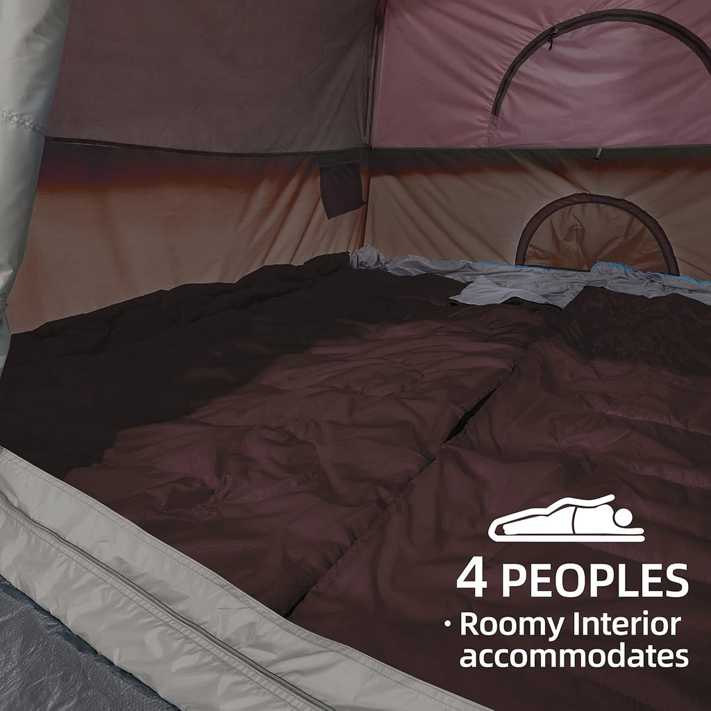 CAMEL CROWN Tents for Camping 4/8 Person Waterproof Tent Quick Setup Folding Outdoor Backpacking Tents Family Hiking