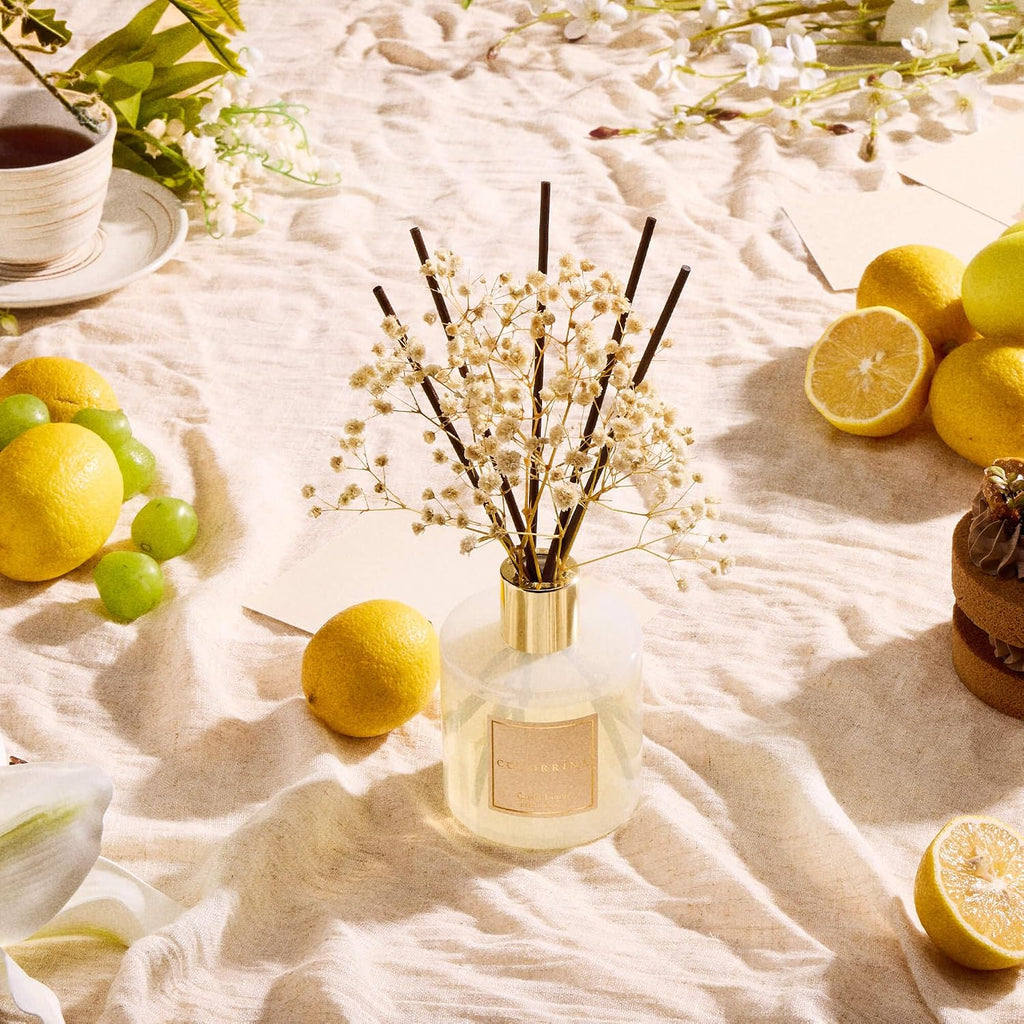 Cocorrína Reed Diffuser Set, Clean Linen 6.7 fl oz Scented Diffuser with Sticks Home Fragrance Reed Diffuser for Bathroom Shelf Décor