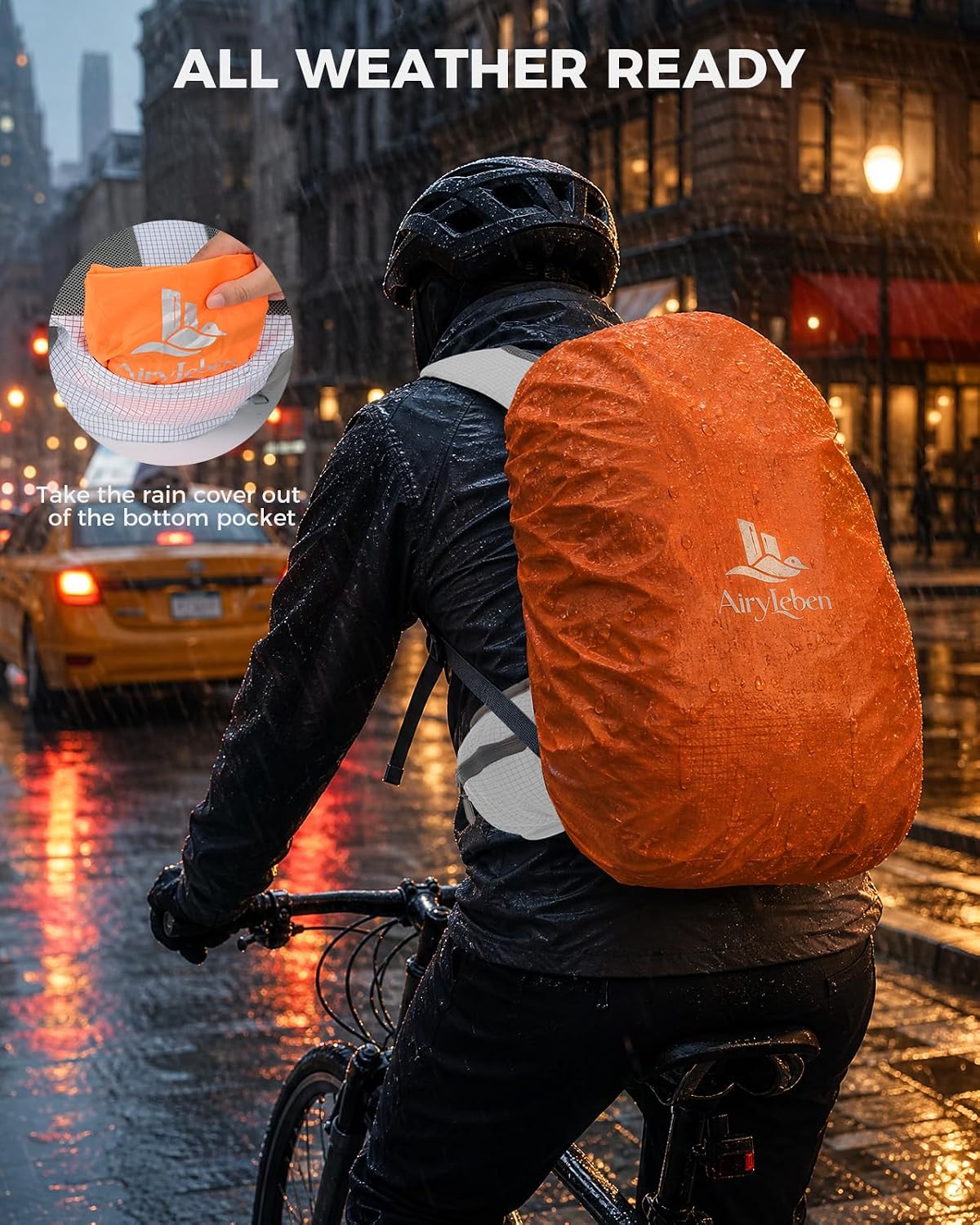 25L Hiking Backpack with Helmet Holder and Rain Cover, Lightweight Camping Travel Day pack Cycling Backpack for Women Men (White)